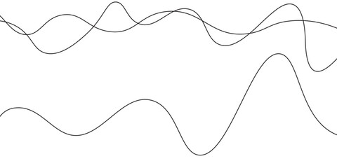 Curve wave seamless pattern. Thin line wavy abstract vector background. Curve wave seamless pattern. Line art striped graphic template. Vector illustration