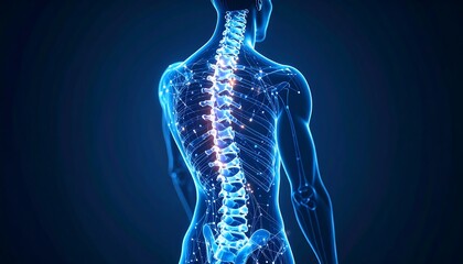 Viewing Human Anatomy Spine and Back Pain Illustration