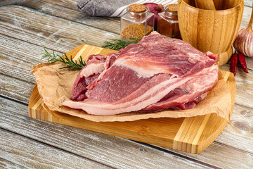 Raw fresh pork meat piece
