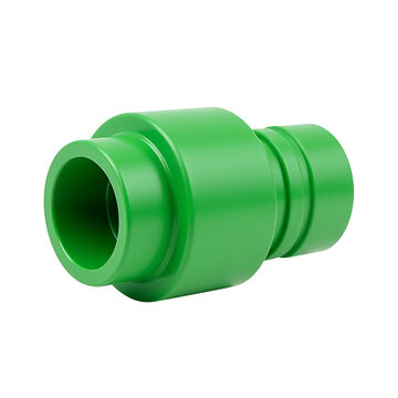 Green PPR Pipe Fitting High-Resolution Product Image isolated on transparent background 