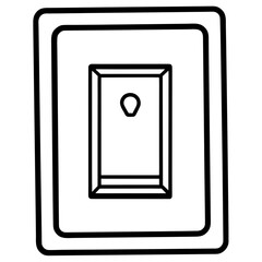 Electric Light Switch Icon Vector