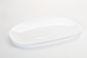 White ceramic empty plate dishware
