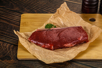Raw beef striploin steak for grill