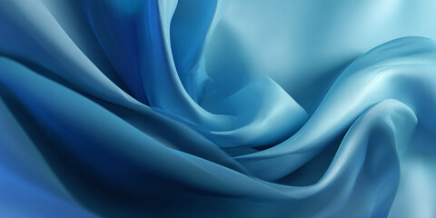 Fototapeta premium Flowing blue fabric abstract soft