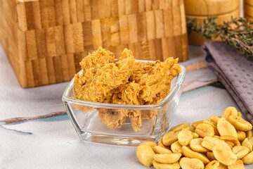 Crunchy peanut butter fat product