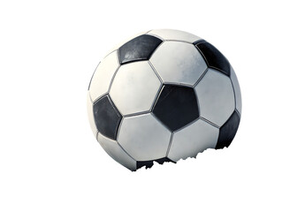 Fototapeta premium white and black soccer ball isolated on white background PNG, AI GENERATED