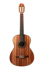 Classic wooden guitar isolated on black background a musical instrument