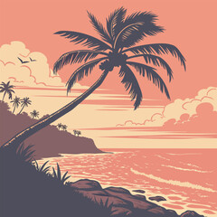 palm tree on the beach