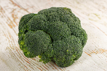 Raw ripe green broccoli cabbage