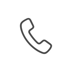 phone icon png with transparent black outline simple design