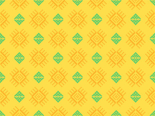 Geometric Ethnic Abstract Seamless Pixel Style Pattern