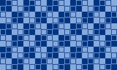 Fototapeta premium Two tone blue Checkerboard repeat pattern, replete image, design for fabric design printing