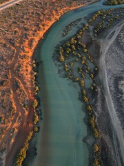 Sunset lagoon in colors