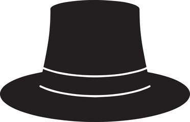 Traditional Irish Leprechaun Hat in Black Silhouette | St. Patrick’s Day Clipart Illustration Vector Format