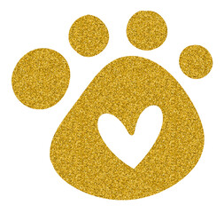 golden heart doodle drawing glitter shiny element