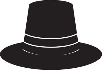 Traditional Irish Leprechaun Hat in Black Silhouette | St. Patrick’s Day Clipart Illustration Vector Format