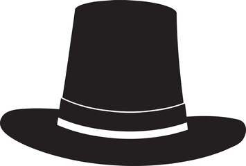 Traditional Irish Leprechaun Hat in Black Silhouette | St. Patrick’s Day Clipart Illustration Vector Format