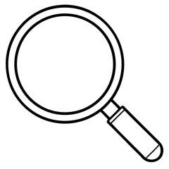 Flat Magnifying Glass Vector