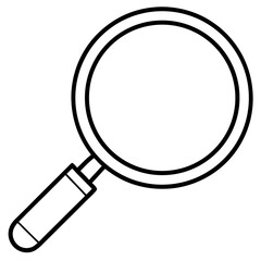 Flat Magnifying Glass Vector
