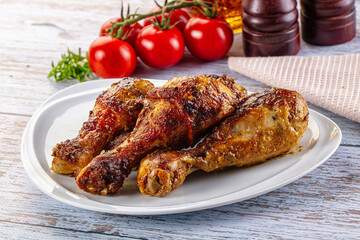 Baked chicken drumsticks with spices