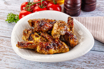 Baked chicken wings with spices