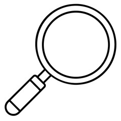 Flat Magnifying Glass Vector