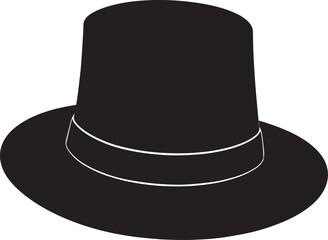 Traditional Irish Leprechaun Hat in Black Silhouette | St. Patrick’s Day Clipart Illustration Vector Format