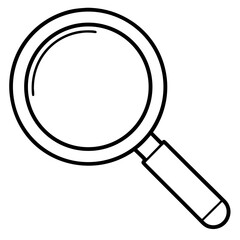 Flat Magnifying Glass Vector