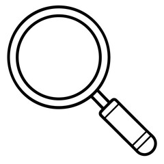 Flat Magnifying Glass Vector