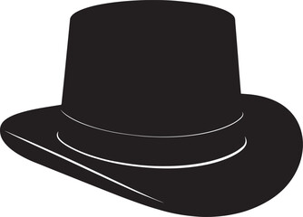 Traditional Irish Leprechaun Hat in Black Silhouette | St. Patrick’s Day Clipart Illustration Vector Format