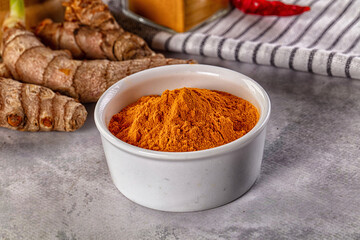 Indian tumeric cumin dry powder