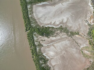 Tidal green and grey coastline