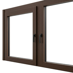 open door isolated on white, old wooden window, Black wood window frame isolated on white background, wooden frame isolated on white