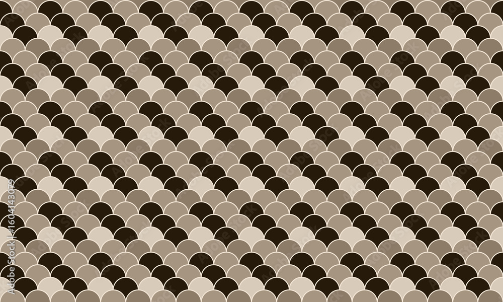 Poster elegant seamless pattern of overlapping semicircles in neutral tones. creates a sophisticated, textu