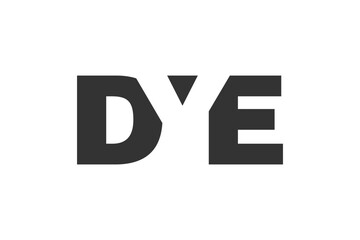 DYE logo design. Initial letter D Y E bold font style for tech startups, consulting, corporate branding. Creative company name, headlines typography identity, trendy logotype.
