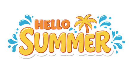text hello summer poster