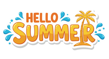 text hello summer poster