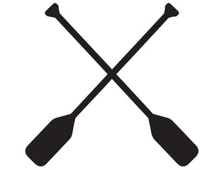 ROWING OARS SILHOUETTE