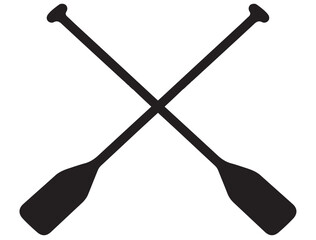 ROWING OARS SILHOUETTE