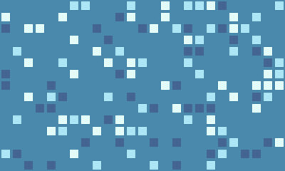 Abstract digital background of scattered squares in cool blue tones.  Perfect for tech, data, or modern design projects. Evokes concepts of connection, information flow, and digital transformation.