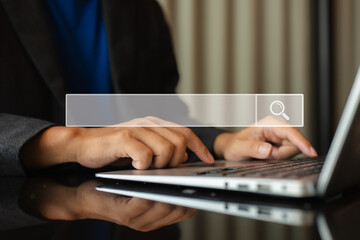 Concept of browsing the internet, searching for digital information through a wireless network....