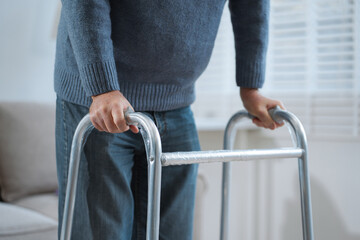 senior old patient during rehabilitation.