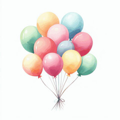 Joyful Ascent balloon isolated watercolor vector illustration svg