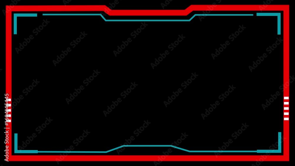 Poster technology hud loop animation. frame border hud element. hud viewfinder. futuristic viewfinder of th