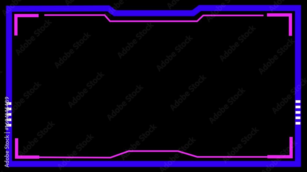 Aufkleber technology hud loop animation. frame border hud element. hud viewfinder. futuristic viewfinder of th