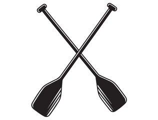 ROWING OARS SILHOUETTE