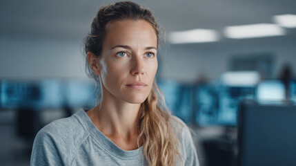 dedicated it security specialist analyzing software vulnerabilities in modern office environment