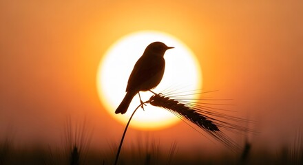 bird on sunset