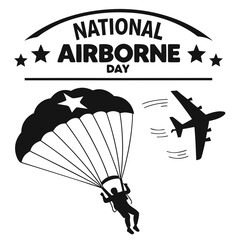 NATIONAL AIRBORNE DAY vector illustration