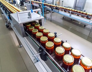 Freshly Produced Sauce in Food Processing Machine